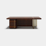 Ludlow Leather Panel Luxury Desk, alternative angle