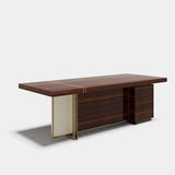 Ludlow Leather Panel Luxury Desk, alternative angle