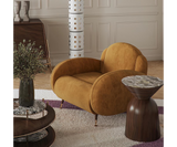 Luxurious Velvet Upholstery on the Ellington Remix Armchair. Indulge in comfort and style with the Ellington Remix armchair. This image features plush velvet upholstery, a customizable option by Mezzo Collection.