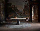 Mantova Conical Marble Luxury Dining Table in a room setting