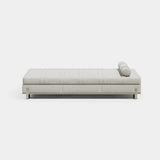 Margon Low Lounge Luxury Chaise Longue: light grey fabric (Cat B) with the bolster cushion