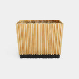 Symphony Sideboard Detail - Gold Brass Tubes: Handcrafted artistry for a unique design.