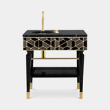 Maison Valentina Tortoise Vanity Cabinet, Single, W80 cm