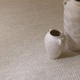 Natural Hand Woven Wool & Viscose Rug, detail