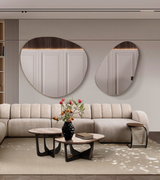 Caffe Latte Napoli Round Coffee Table in a room setting