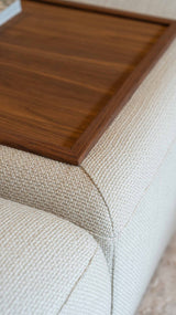 Nimbus Upholstered Base Luxury Coffee Table, close-up detail