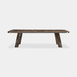 Nuraghe Splayed Leg Marble Luxury Dining Table in Emperador Dark marble
