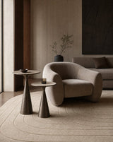 Obelisco Conical Luxury Side Table in a room setting