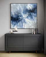 Ocean Navy Canvas Print Artwork, view 4
