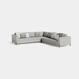 Perla Shell Back Luxury Corner Sofa, alternative angle