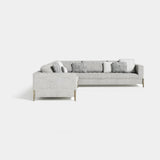 Perla Shell Back Luxury Corner Sofa, alternative angle