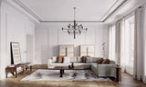 Perla Shell Back Luxury Sofa styled in a luxury interior
