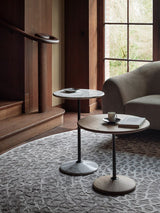 Rastrema Round Pedestal Luxury Side Table in a room setting