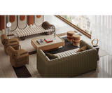 Spacious Living Room: Create a stylish conversation area with the Sassoon Swivel Armchair.
