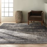 Rush Crosshatch Grey Beige Luxury Rug, available from Touched Interiors UK