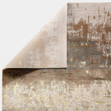 Sabbia Metallic Wave Luxury Rug, corner detail