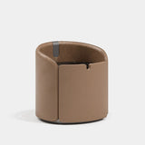 Savoy Leather Shell Luxury Bedside Table, alternative angle