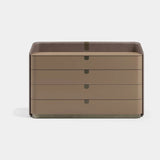 Savoy Leather Shell Luxury Chest of Drawers, alternative angle