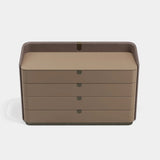Savoy Leather Shell Luxury Chest of Drawers, alternative angle