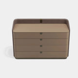 Savoy Leather Shell Luxury Chest of Drawers, alternative angle