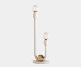 Illuminate Your Living Room with the Skylab Mid-Century Floor Lamp. Elevate your living room with the Skylab floor lamp by Mezzo Collection. This captivating design features a minimalist silhouette in white metal and gold brass, casting a warm glow and adding a touch of mid-century modern elegance to your space.