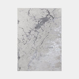Snowstorm Metallic Luxury Rug in silver grey tones