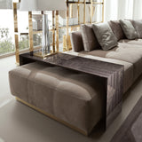 Giorgio Collection Infinity Sofa Console Table in Makore mahogany, room view