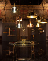 Stilo Backlit Gold Luxury Console Table in a room setting