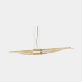 Castro Lighting Streamline Linear Suspension Lamp in gold-plated brass, available from Touched Interiors UK