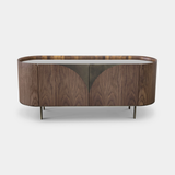 Caffe Latte Sulu Sideboard in walnut and bronze glass