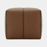 Domkapa Grant Pouf, small size, view 1, in a textured brown upholstery