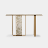 The Private Label Gold Console Table, available from Touched Interiors UK