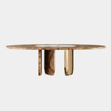 The Private Label Pattern Oval Dining Table, available from Touched Interiors UK