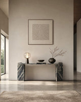 Tressette Folded Slab Luxury Console Table in a room setting