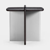 Tressette Folded Slab Luxury Side Table, side view