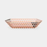 Trigono Openwork Long Luxury Tray, shown in copper