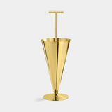 Vagabondo Folded Canopy Luxury Umbrella Stand in polished brass