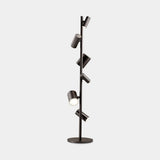 Valzer Adjustable Spot Luxury Floor Lamp in dark finished aluminium