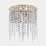 Castro Lighting Varsovia Wall Light in gold-plated brass with clear crystals, available from Touched Interiors UK