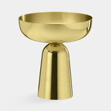 Voglia Reversible Pedestal Luxury Bowl in polished brass