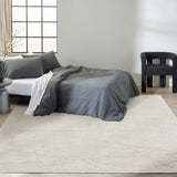 Wander Ivory Grey Wool Luxury Rug, available from Touched Interiors UK