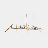 Castro Lighting Zenith Suspension Lamp in gold-plated brass with glass, available from Touched Interiors UK