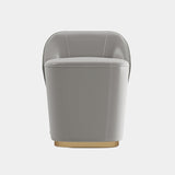Arnault Grey Leather Stool