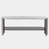 Arnault Long Side Table with Marble Top