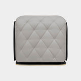 Atherton Luxury Polished Brass & Leather Stool