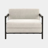 Domkapa Bondi Outdoor Armchair, view 1, in a light grey outdoor fabric