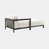 Domkapa Bondi Outdoor Chaise Longue, left arm, view 2, in a light grey outdoor fabric