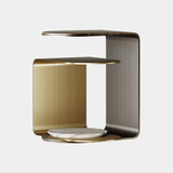The Private Label Power Side Table Elegant Rare Shape & Carrara Marble