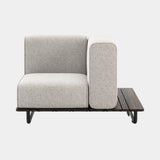 Domkapa Copacabana Outdoor Armchair, right arm, view 1, in a light grey outdoor fabric