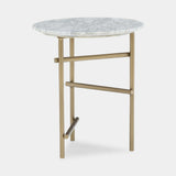 Coradia Carcasta Marble Accent Table in Carcasta marble and Lucent Bronze